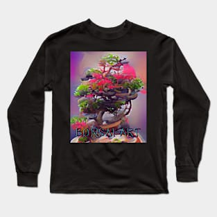 Bonsai Art, Colorful Algoart Long Sleeve T-Shirt